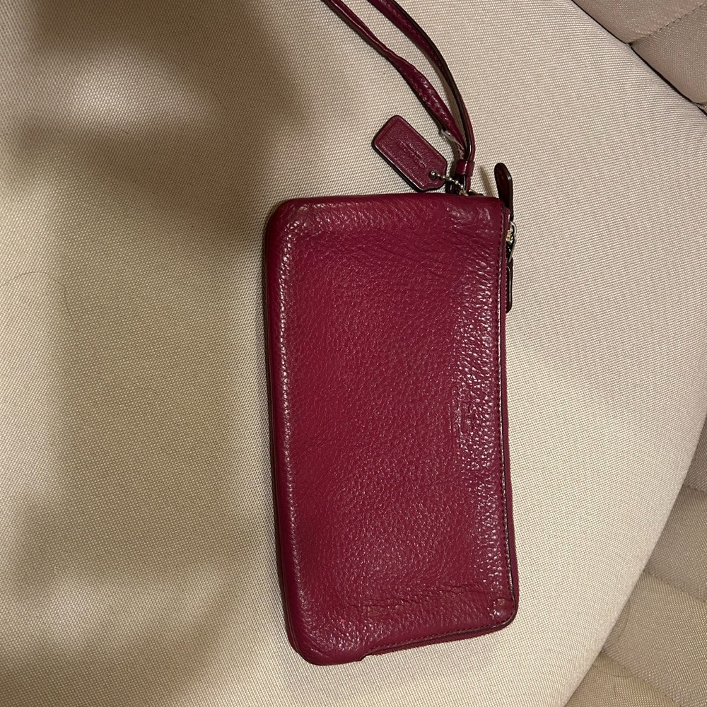 Coach Leather Wristlet